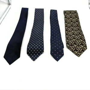 4 Blue Vintage Ties Young Man's Fancy, Policy, Jet Set Italy